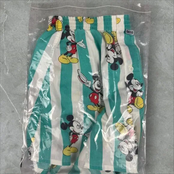 Vintage Walt Disney Mickey Mouse Striped It's A Boxer Shorts Made In USA - Large - Picture 7 of 7